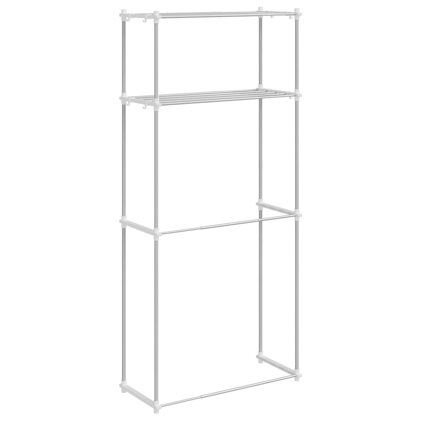vidaXL Washing Machine Shelf White 70 x 27 x 136 cm Aluminium