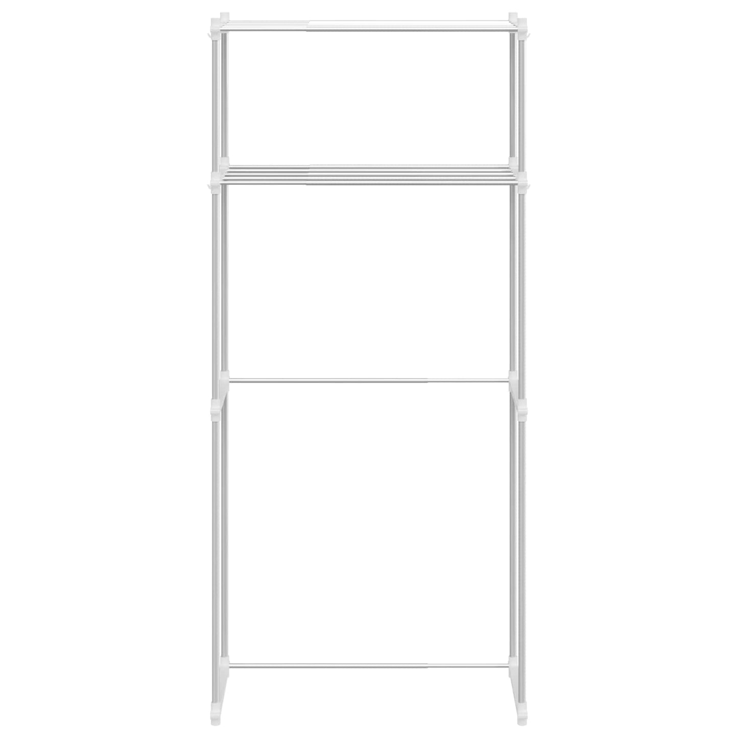 vidaXL Washing Machine Shelf White 70 x 27 x 136 cm Aluminium