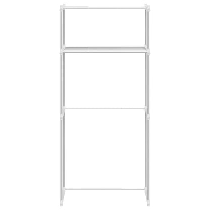 vidaXL Washing Machine Shelf White 70 x 27 x 136 cm Aluminium