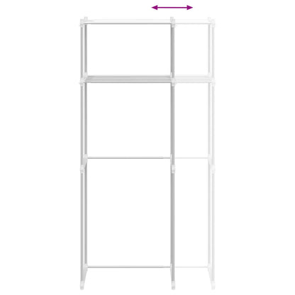 vidaXL Washing Machine Shelf White 70 x 27 x 136 cm Aluminium