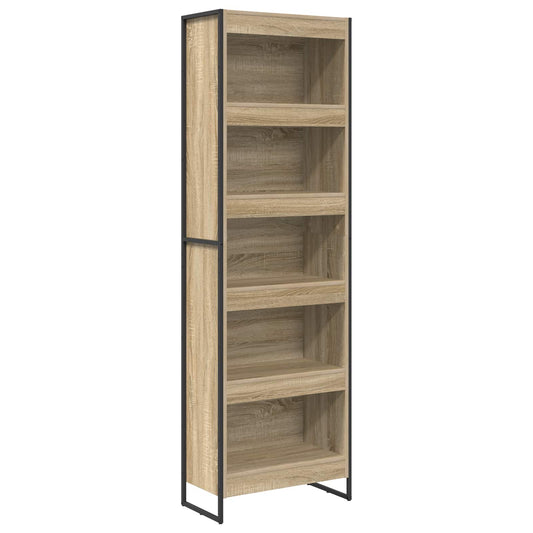 vidaXL Book Cabinet 60 x 30 x 189.5 cm Engineered Wood Sonoma