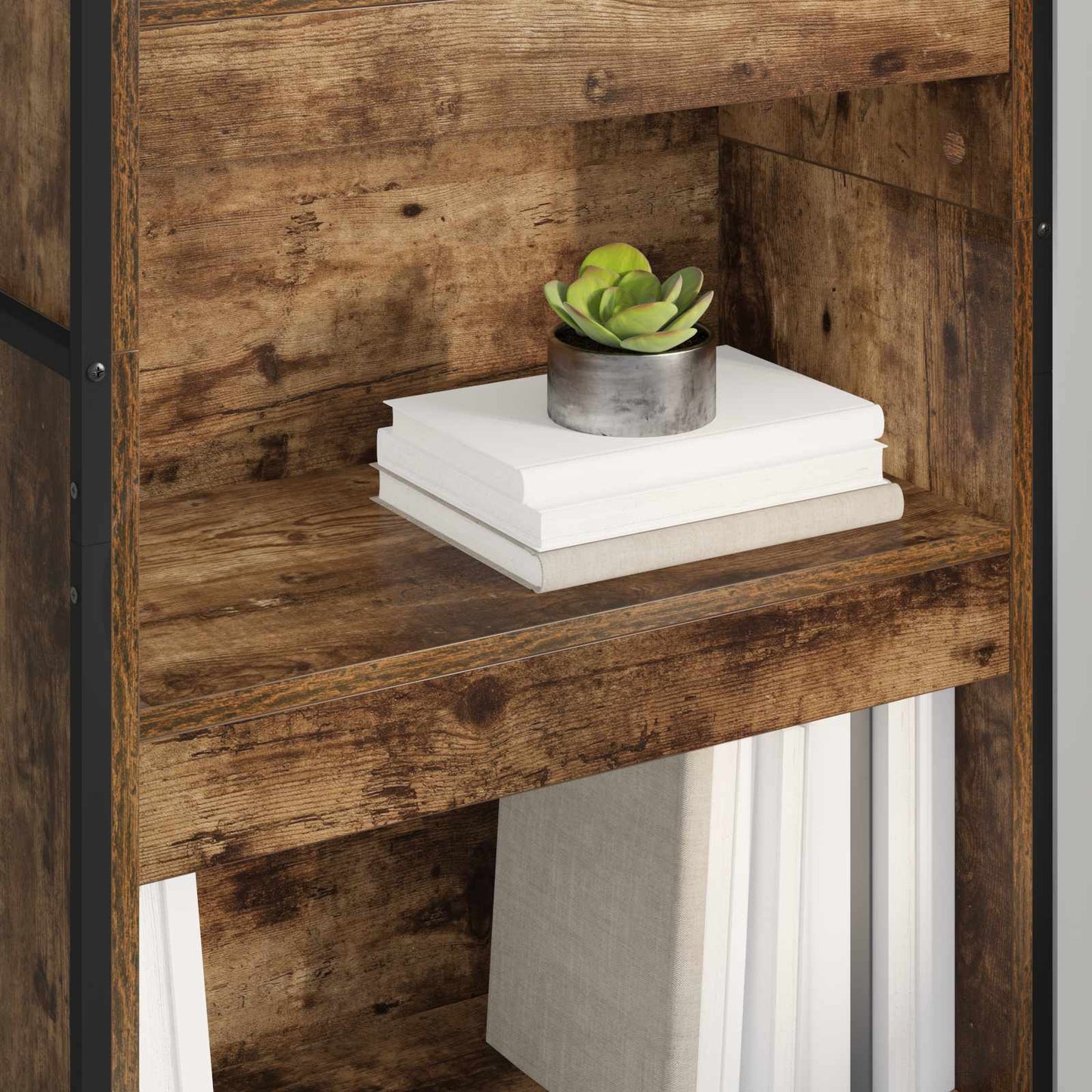 vidaXL Book Cabinet 60 x 30 x 189.5 cm Engineered Wood Smoke Oak