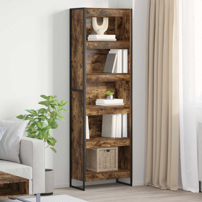 vidaXL Book Cabinet 60 x 30 x 189.5 cm Engineered Wood Smoke Oak