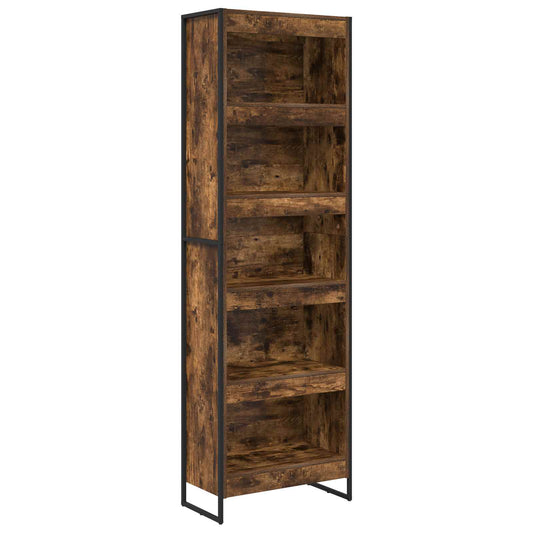 vidaXL Book Cabinet 60 x 30 x 189.5 cm Engineered Wood Smoke Oak