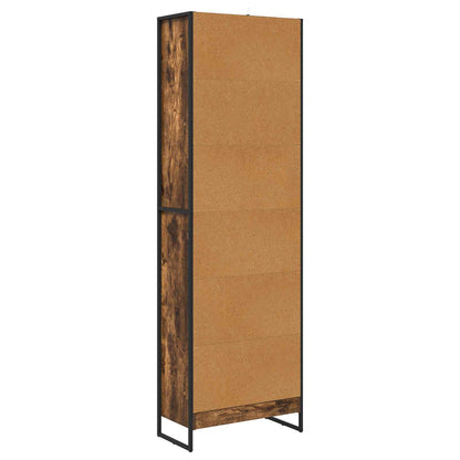 vidaXL Book Cabinet 60 x 30 x 189.5 cm Engineered Wood Smoke Oak