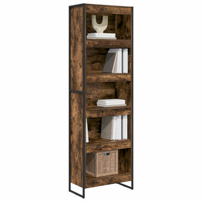 vidaXL Book Cabinet 60 x 30 x 189.5 cm Engineered Wood Smoke Oak