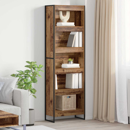 vidaXL Book Cabinet 60 x 30 x 189.5 cm Engineered Wood Old Wood