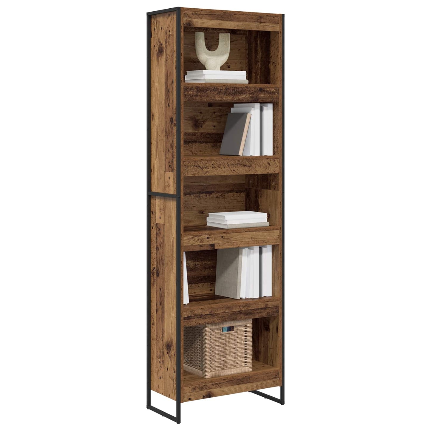 vidaXL Book Cabinet 60 x 30 x 189.5 cm Engineered Wood Old Wood
