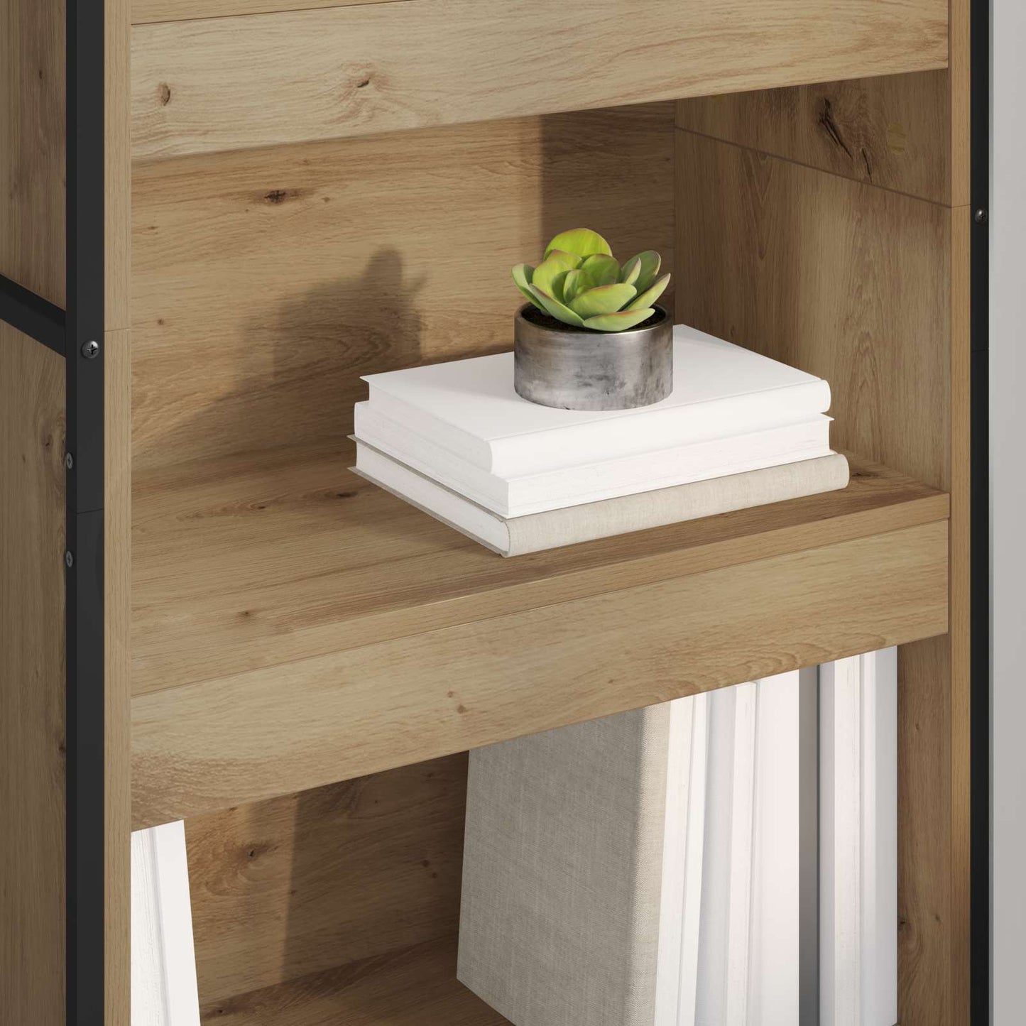 vidaXL Book Cabinet 60 x 30 x 189.5 cm Engineered Wood Artisian Oak