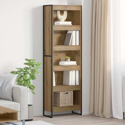 vidaXL Book Cabinet 60 x 30 x 189.5 cm Engineered Wood Artisian Oak