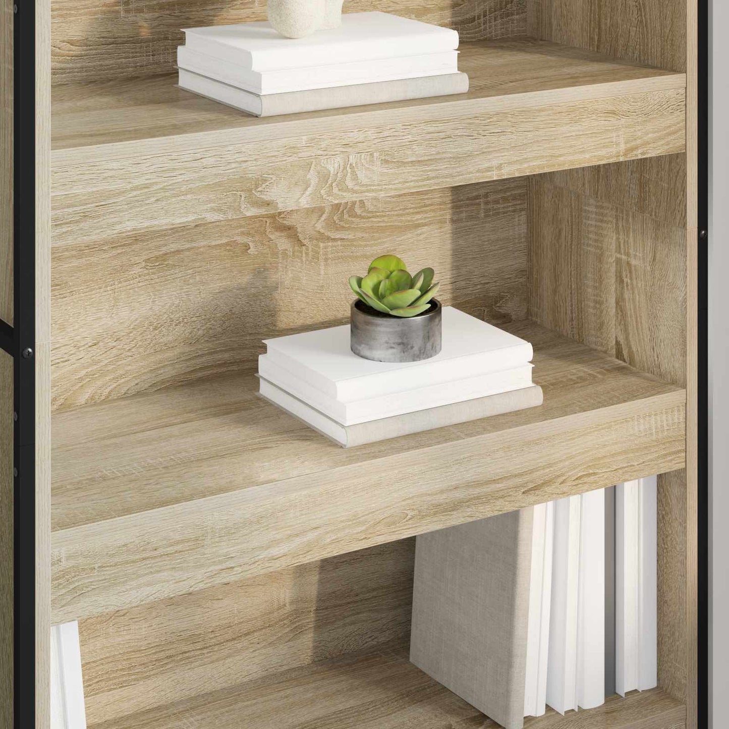 vidaXL Book Cabinet 80 x 30 x 155 cm Engineered Wood Sonoma
