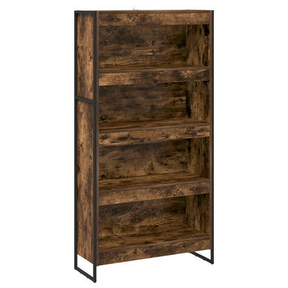 vidaXL Book Cabinet 80 x 30 x 155 cm Engineered Wood Smoke Oak