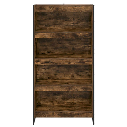 vidaXL Book Cabinet 80 x 30 x 155 cm Engineered Wood Smoke Oak