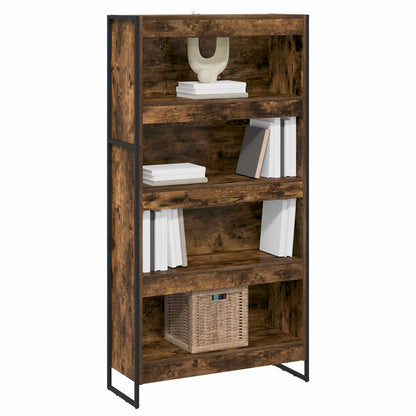 vidaXL Book Cabinet 80 x 30 x 155 cm Engineered Wood Smoke Oak