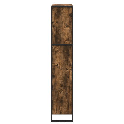 vidaXL Book Cabinet 80 x 30 x 155 cm Engineered Wood Smoke Oak