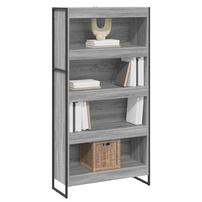 vidaXL Book Cabinet 2 pcs Grey Sonoma 80 x 30 x 155 cm Engineered Wood
