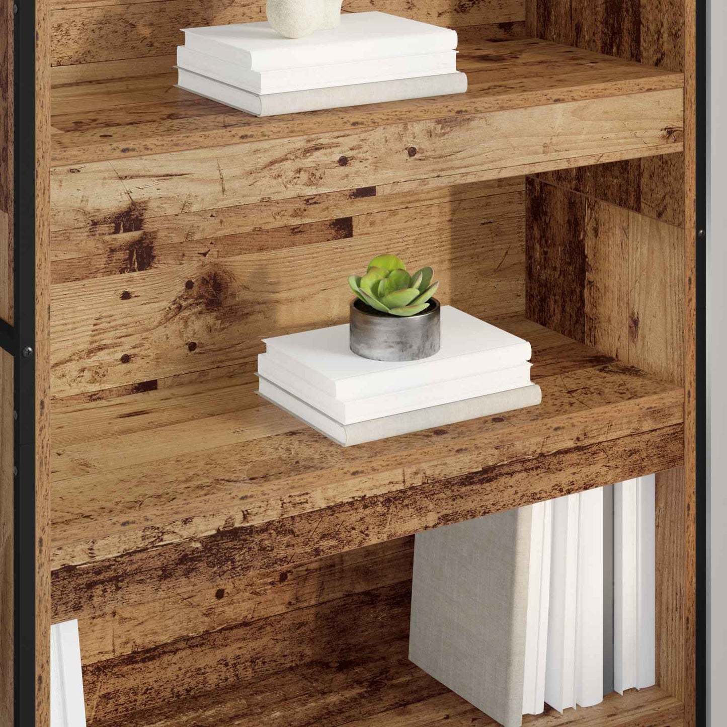 vidaXL Book Cabinet 80 x 30 x 155 cm Engineered Wood Old Wood