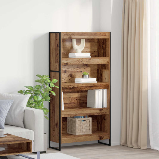 vidaXL Book Cabinet 80 x 30 x 155 cm Engineered Wood Old Wood