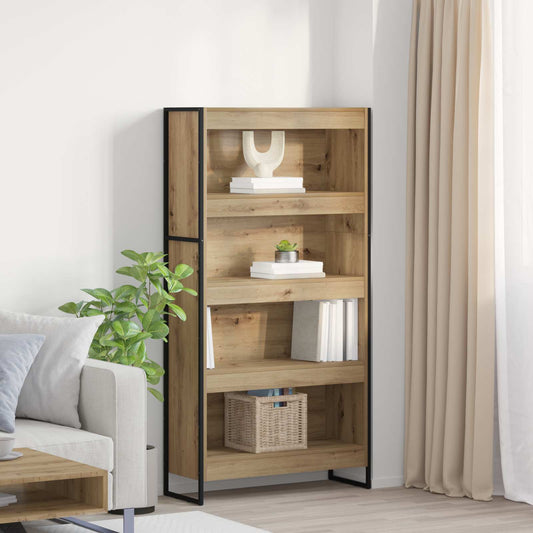 vidaXL Book Cabinet 80 x 30 x 155 cm Engineered Wood Artisian Oak