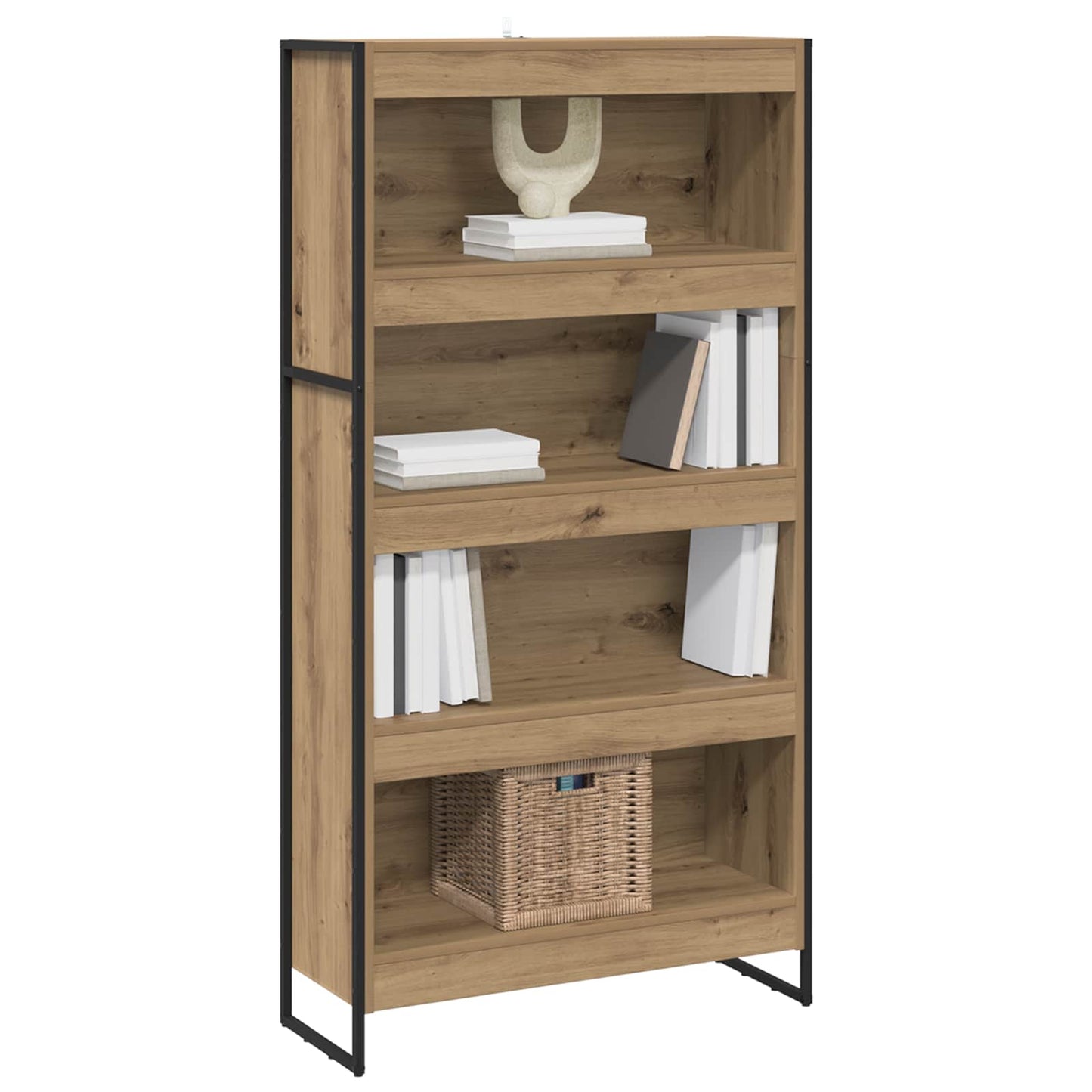 vidaXL Book Cabinet 80 x 30 x 155 cm Engineered Wood Artisian Oak