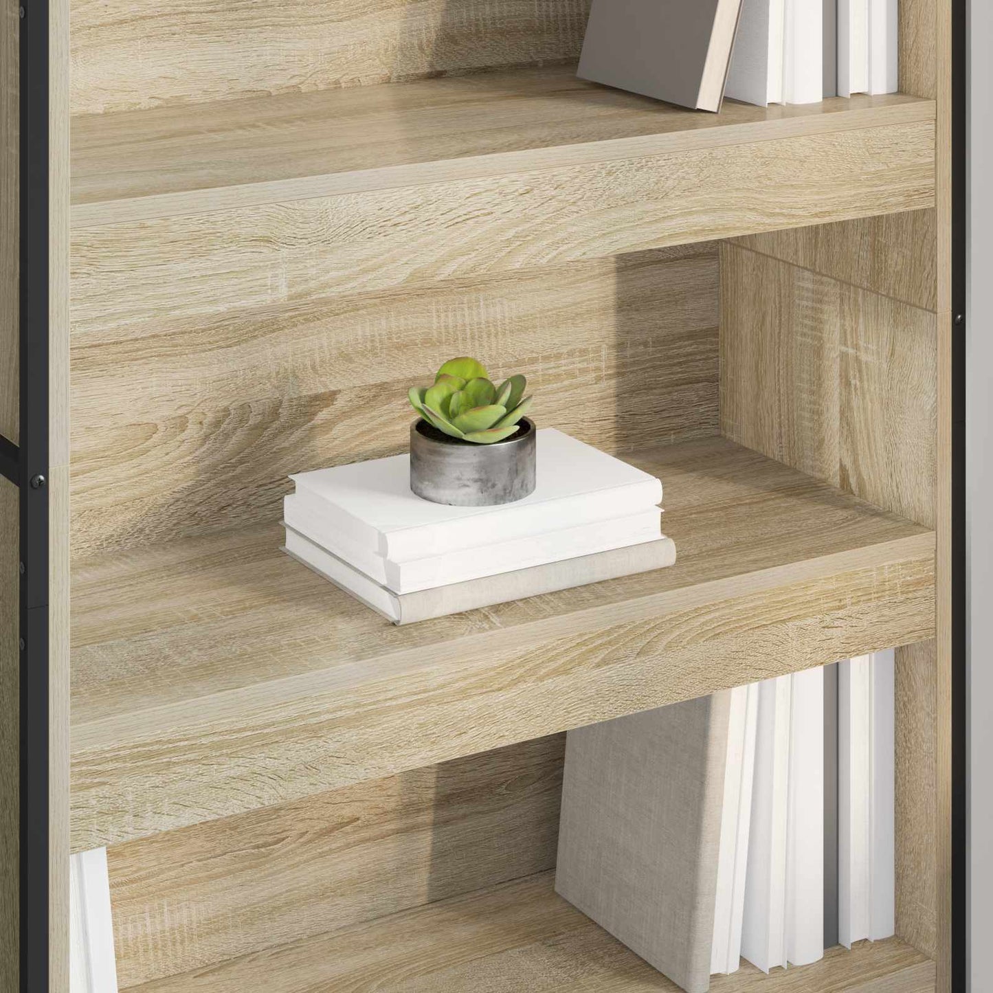 vidaXL Book Cabinet 80 x 30 x 189.5 cm Engineered Wood Sonoma