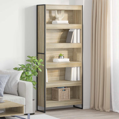 vidaXL Book Cabinet 80 x 30 x 189.5 cm Engineered Wood Sonoma