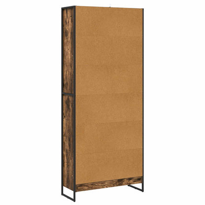 vidaXL Book Cabinet 80 x 30 x 189.5 cm Engineered Wood Smoke Oak