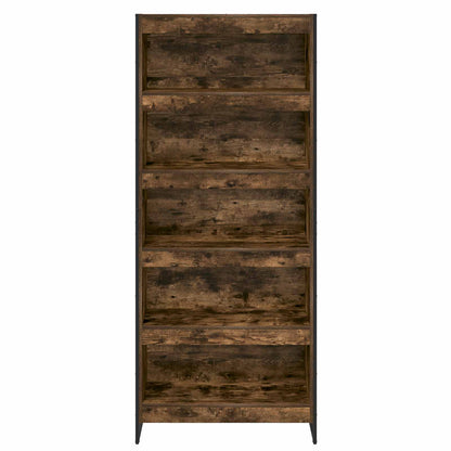 vidaXL Book Cabinet 80 x 30 x 189.5 cm Engineered Wood Smoke Oak
