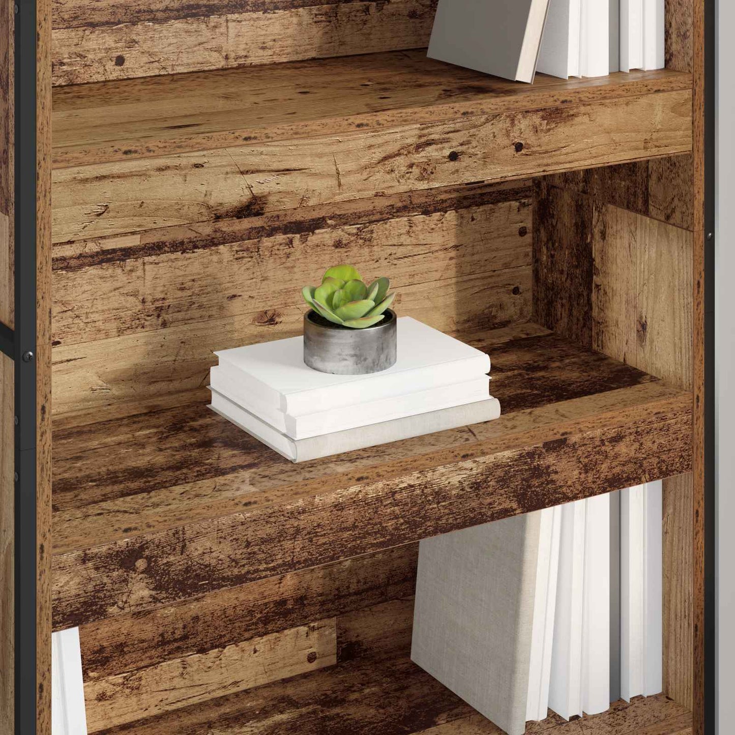 vidaXL Book Cabinet 80 x 30 x 189.5 cm Engineered Wood Old Wood
