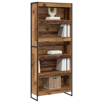 vidaXL Book Cabinet 80 x 30 x 189.5 cm Engineered Wood Old Wood