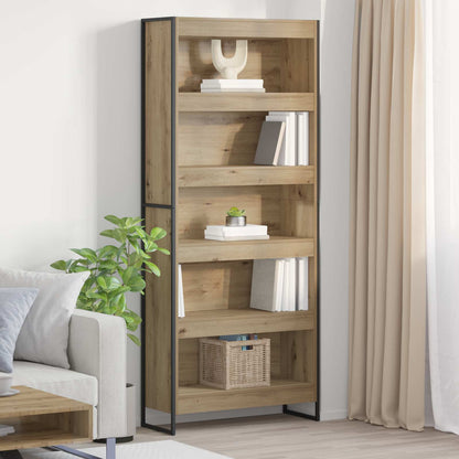 vidaXL Book Cabinet 80 x 30 x 189.5 cm Engineered Wood Artisian Oak
