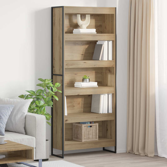vidaXL Book Cabinet 80 x 30 x 189.5 cm Engineered Wood Artisian Oak