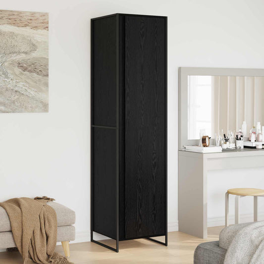vidaXL Warderobe Black Oak 50 x 50 x 200 cm Engineered Wood