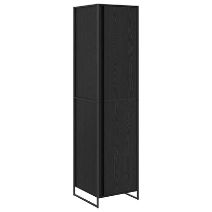 vidaXL Warderobe with Door Black Oak 50 x 50 x 200 cm Engineered Wood