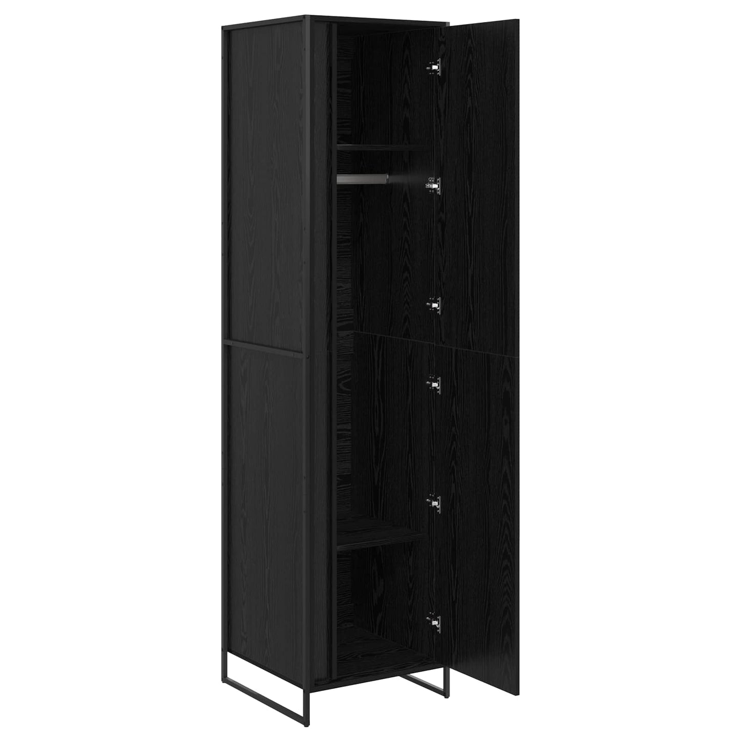 vidaXL Warderobe with Door Black Oak 50 x 50 x 200 cm Engineered Wood