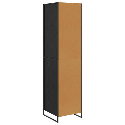 vidaXL Warderobe with Door Black Oak 50 x 50 x 200 cm Engineered Wood