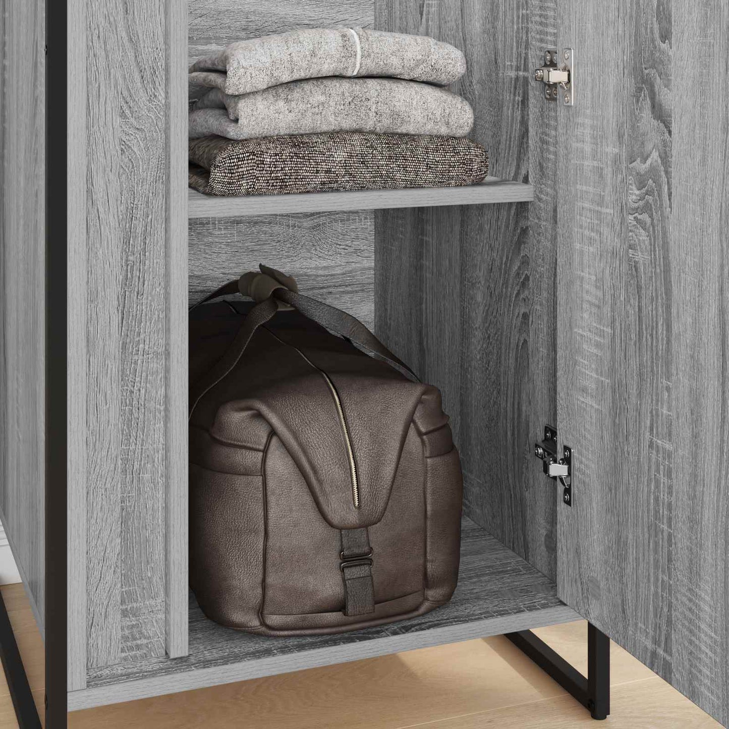 vidaXL Warderobe Grey Sonoma 50 x 50 x 200 cm Engineered Wood