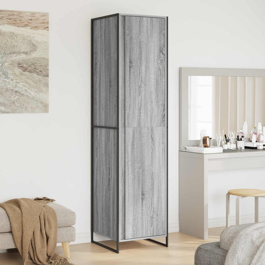 vidaXL Warderobe Grey Sonoma 50 x 50 x 200 cm Engineered Wood