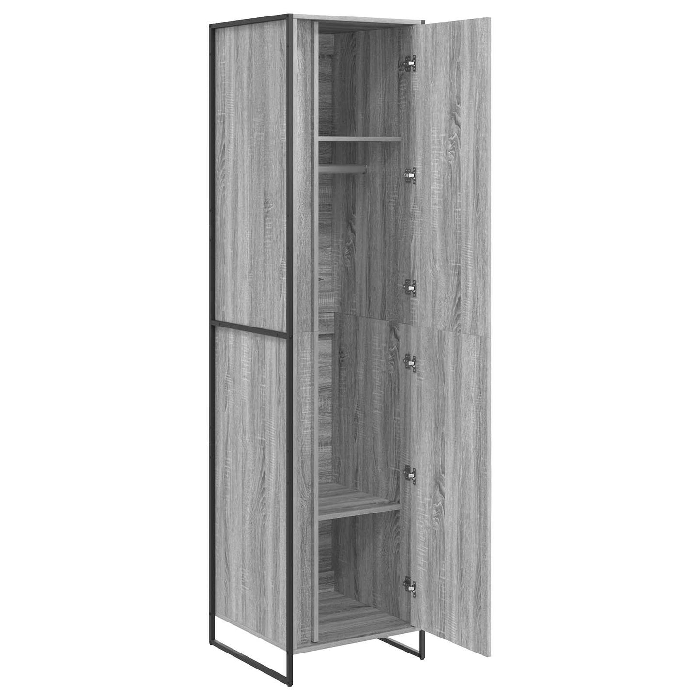 vidaXL Warderobe Grey Sonoma 50 x 50 x 200 cm Engineered Wood