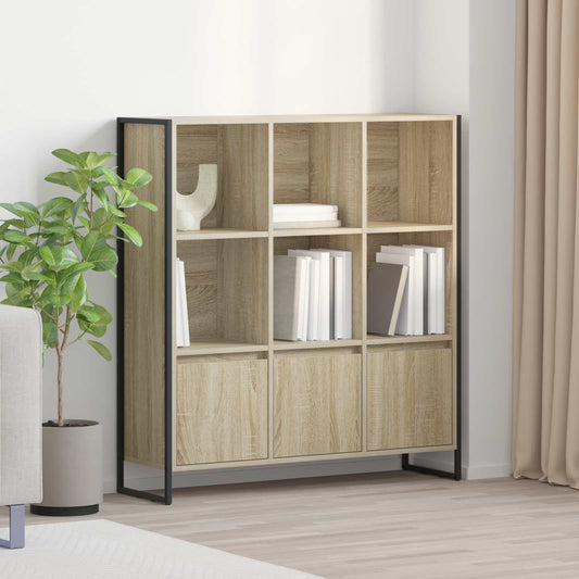 vidaXL Book Cabinet 99.5 x 30 x 108 cm Engineered Wood Sonoma