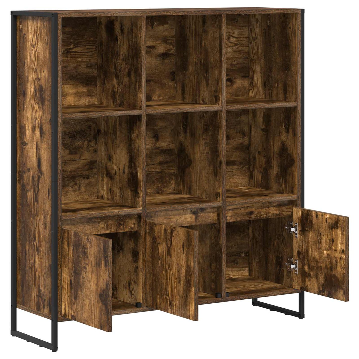 vidaXL Book Cabinet 99.5 x 30 x 108 cm Engineered Wood Smoke Oak
