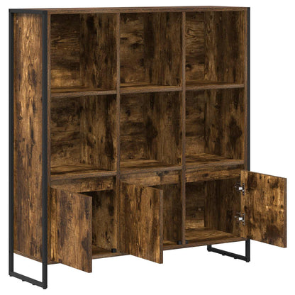 vidaXL Book Cabinet 99.5 x 30 x 108 cm Engineered Wood Smoke Oak