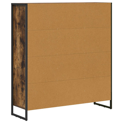 vidaXL Book Cabinet 99.5 x 30 x 108 cm Engineered Wood Smoke Oak