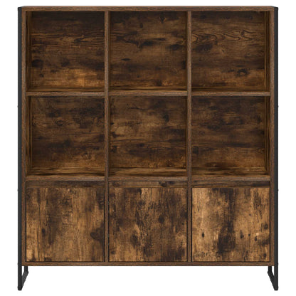 vidaXL Book Cabinet 99.5 x 30 x 108 cm Engineered Wood Smoke Oak