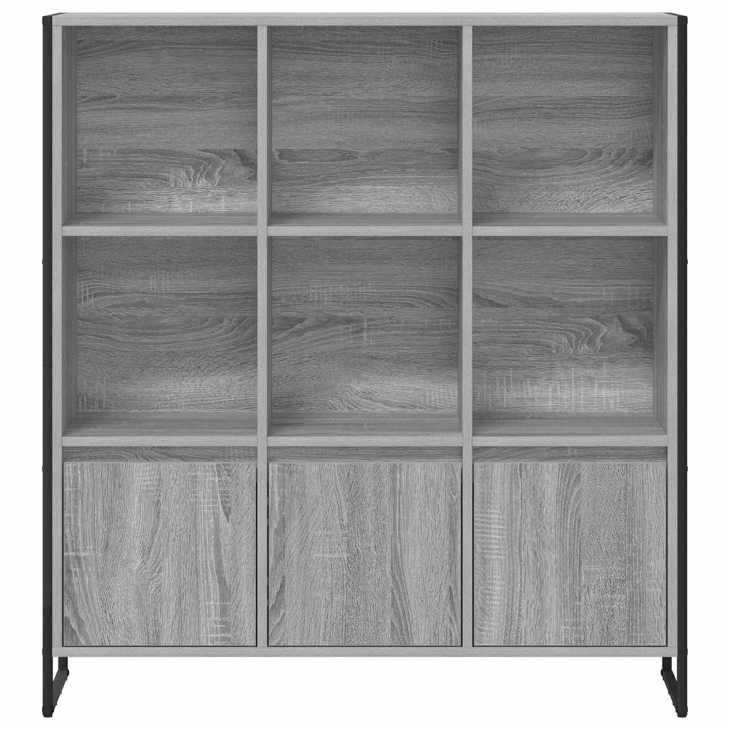 vidaXL Book Cabinet 2 pcs Grey Sonoma 99.5 x 30 x 108 cm