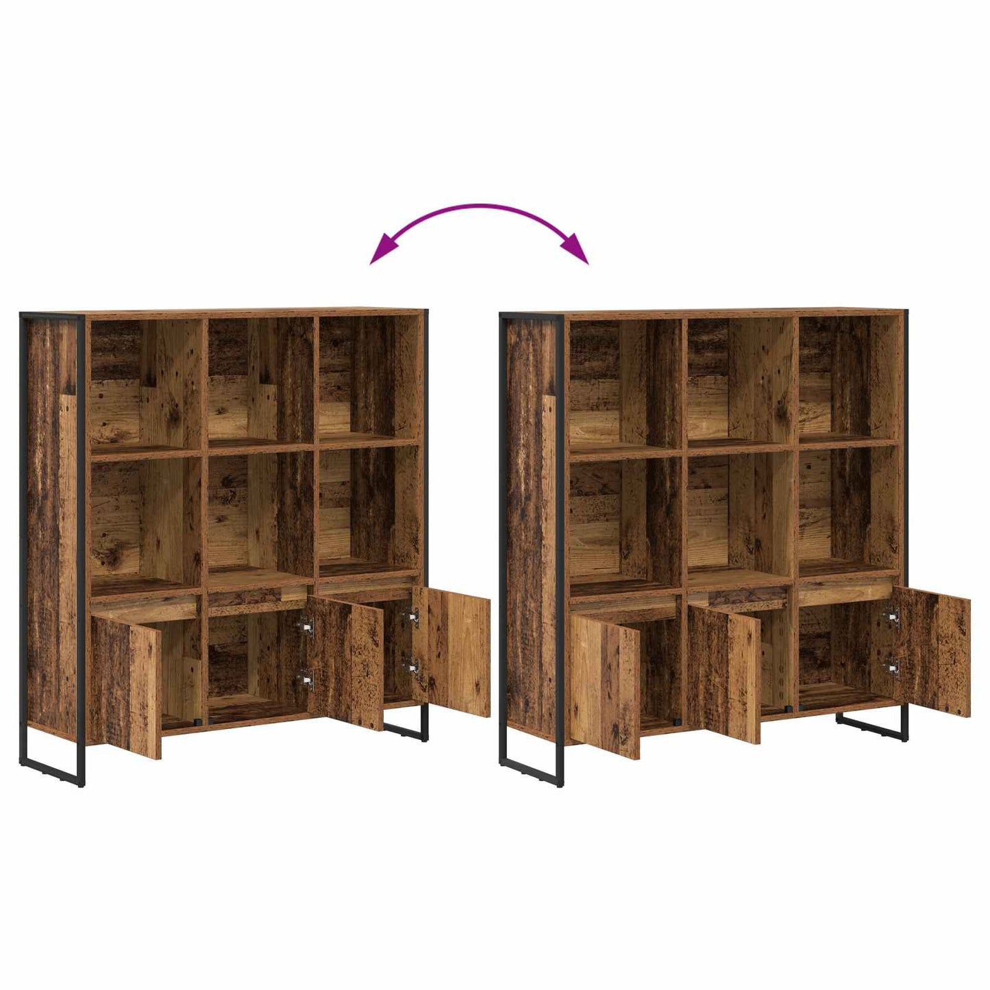 vidaXL Book Cabinet 99.5 x 30 x 108 cm Engineered Wood Old Wood