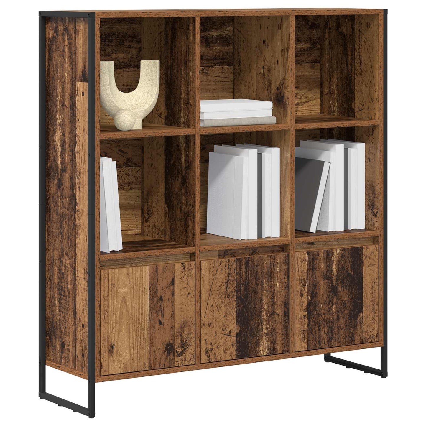 vidaXL Book Cabinet 99.5 x 30 x 108 cm Engineered Wood Old Wood