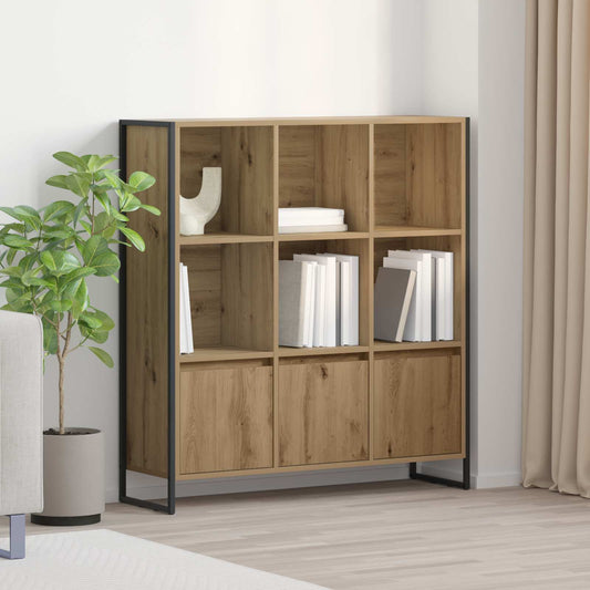 vidaXL Book Cabinet 99.5 x 30 x 108 cm Engineered Wood Artisian Oak