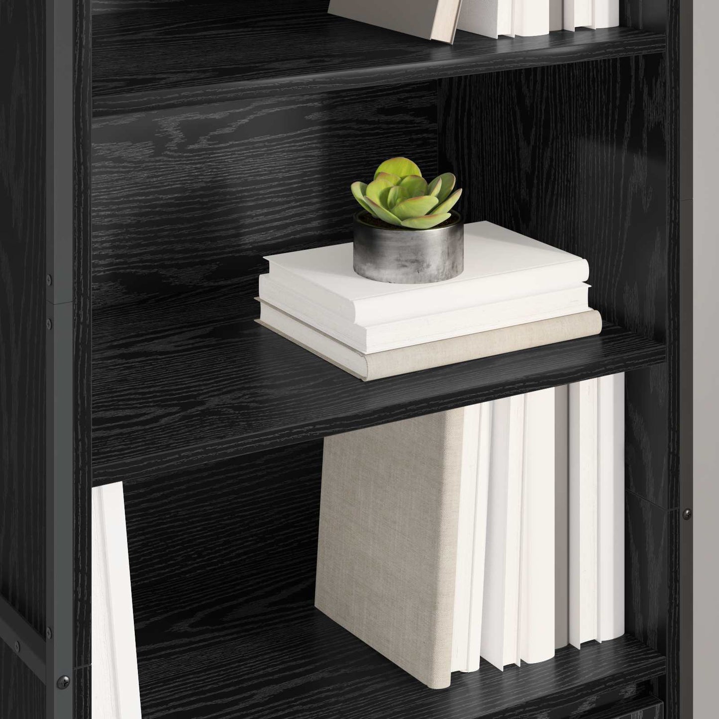 vidaXL Tall Cabinets Black Oak 60 x 36 x 200 cm Engineered Wood