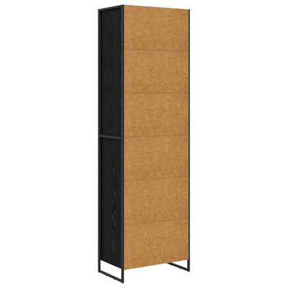 vidaXL Tall Cabinets Black Oak 60 x 36 x 200 cm Engineered Wood